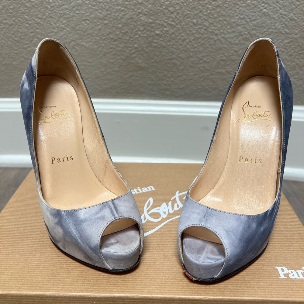 Christian Louboutin Prive 120 Calf Woodstock Heels